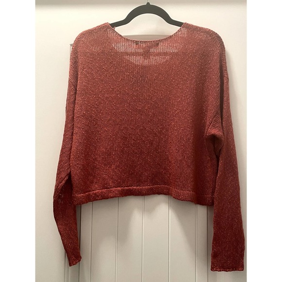 NWT Forever 21 Rust Crop Lightweight Sweater Large - Picture 1 of 3